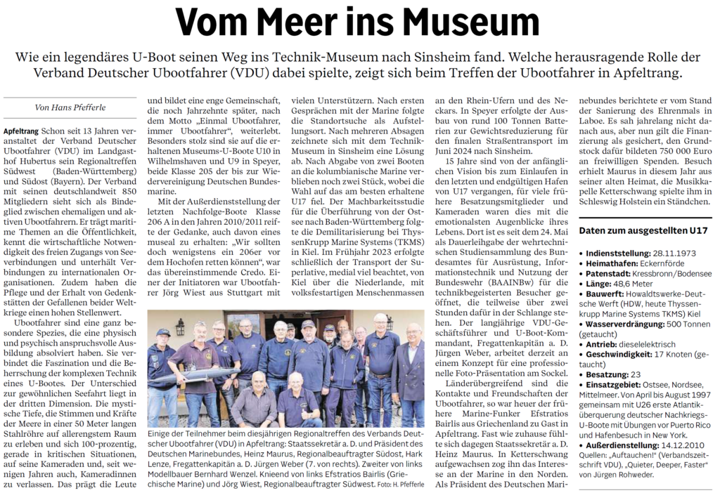 Verband Deutscher Ubootfahrer - Region Süd 2025 Verband Deutscher Ubootfahrer - Region Süd 2025